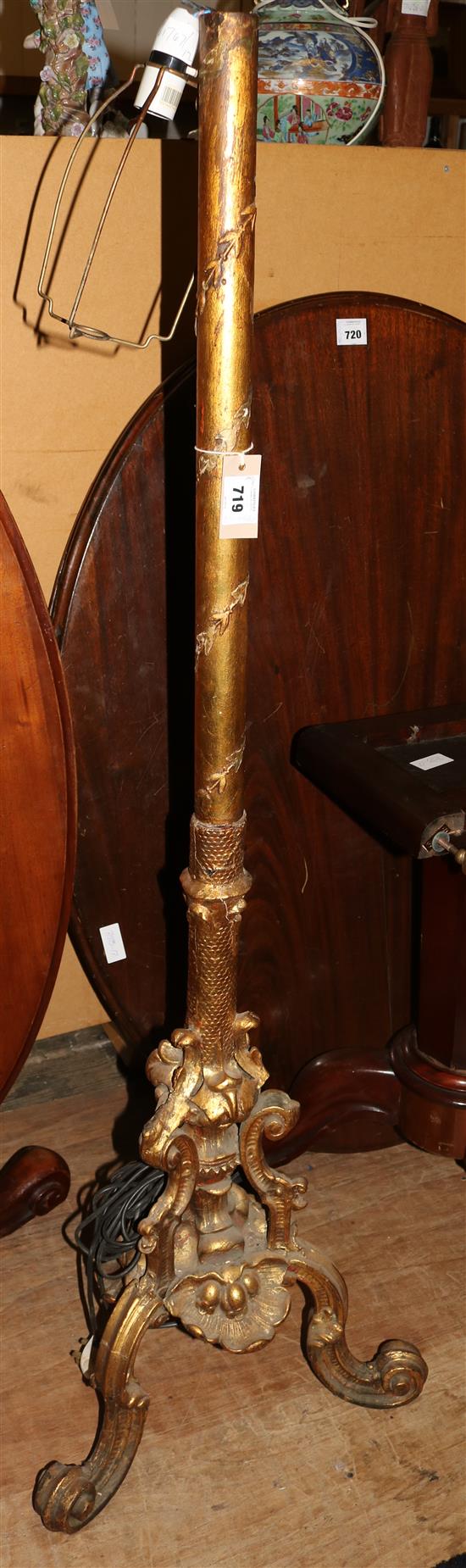 Gilt lamp stand